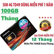 [ SIÊU PHẨM ] Sim Vinaphone 4G TD49  Thoải Mái Lướt Web Trong 12 Tháng Miễn Phí Trọn Gói 1 Năm Với 1