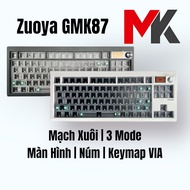 Zuoya GMK87 keyboard kit Custom screen, VIA keymap, knob, 3 modes, swept circuit, gasket mount