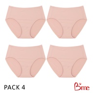 Bme กางเกงชั้นในทรงHALF(ไซซ์ใหญ่)แพ็ก4ตัว รุ่น ME7A1E มี4สี สีนู็ด สีดำ สีเบจ สีชมพู