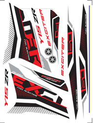 Tem EX 150 Zin Xanh Đen - Trắng Đỏ