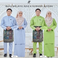 KURUNG AZIZAH DAN BAJU MELAYU AZIZ German Cotton Series Baju melayu moden cekak musang, baju kurung 