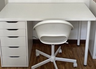 IKEA ALEX/LAGKAPTEN白色書枱