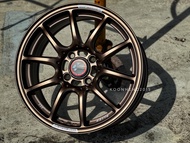 New Car Sport Rim Flow Forming 5.4KG RAXER WHEELS SR55X 15x6.5J 4x100 ET40 Carbon Bronze - READY STO