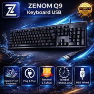 ZENOM Q9 USB Computer Laptop Keyboard [1 Year Official Warranty]