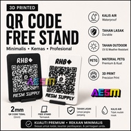 QR Code 3D Print | Free Stand | Kalis Air | Tahan Outdoor | QR Tebal 2mm | DuitNow | QR Payment Cust