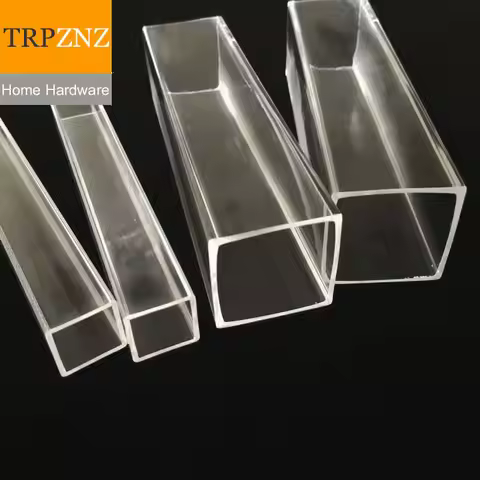 PMMA Acrylic Square Tube Pipe 60x60 80x80 100x100 120x120 130x130 170x170 200x200 Wall Thickness 4mm