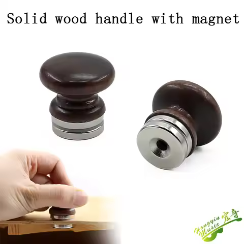 1PC Folk Acoustic Guitar Panel Repair Magnet Solid Wood Handle Instrument Panel Harp Body Cracking R