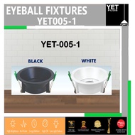 Yetplus GU10 Eyeball Fixtures YET005-1 Black or White  1 heads Round Square
