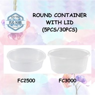 FC2500 / FC3000 Microwave Round Food Container With Lid / Round PP Container / Bekas Makanan Bulat