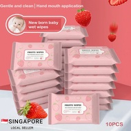 Mini Pack 10pcs Wet Wipes High Quality Baby Wipes Non-Woven Fabric Wet Tissue