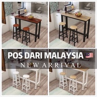 JFH 1 x Bar Table Set & 2 x High Bar Stool Chair/ Dining Table Set / Meja Makan / Bar Table / bar St