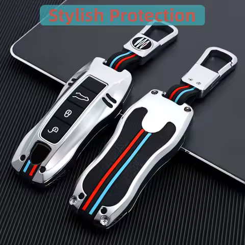 Zinc Alloy Car Smart Key Case Cover Shell Fob for Porsche New Cayenne Panamera 911 992 Taycan Car Pr