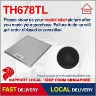 Tecno TH678TL Compatible Cooker Hood Charcoal Carbon filter & Mesh Grease Filter