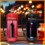 [poslajudo]  Metal Extinguisher Mini Bar Wine Cooler Realistic Extinguisher Wine Rack Firefighter Gi