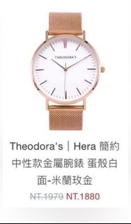 二手/Theodora‘s簡約中性款金屬腕錶
