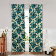 N Curtain HOOK Floral!! Siap Jahit Langsir Curtain Modern Langsir Tingkap Langsir Rumah Curtain Wind