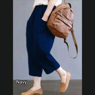 CELANA WANITA UNQLO PANTS WILLOW PANTS 7/9 BAHAN LINEN