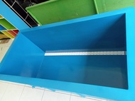 Bak ukur fiber untuk ikan ukuran150 x 70 x 70 cm bonus stiker ukur