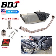 BDJ For Yamaha R15 V3 R15M Mt15 Xsr155 Mt 15 Akrapovic Elbow Link Middle Exhaust Pipe Slip-on Full W