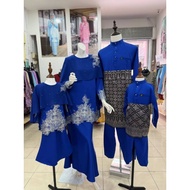 ROYAL BLUE BAJU KURUNG MODEN SEDONDON