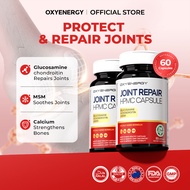 Oxyenergy Official Joint Repair HPMC Capsules 60's/180's Glucosamine + Chondroitin + MSM For Soothe,