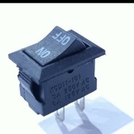 rocker switch on off 2 pin hitam-saklar switch on off