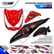BEAT FI TRANSPARENT STRIPING | APACHE MOTIF | HONDA BEAT FI BODY STICKER
