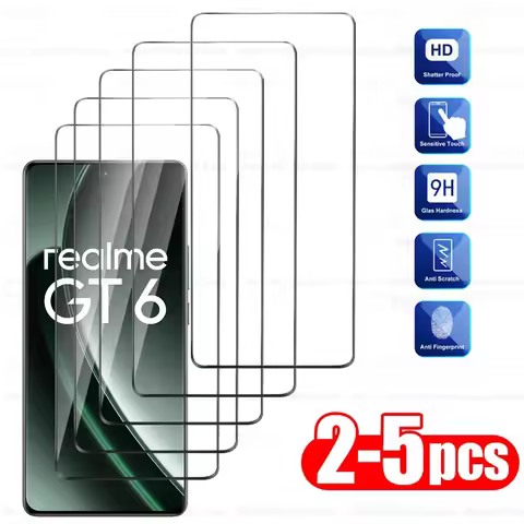 2-5Pcs Curved Tempered Glass For Realme GT 6 Screen Protector Realmy GT 6T Neo6 SE Neo 6SE GT6 T GT6