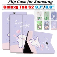 Samsung Galaxy Tab S2 8.0 inch SM-T710 SM-T715 T719 T713 Cute Pattern Case TabS2 9.7-inch SM-T810 T813 T815 T819 High Quality Leather Flip Stand Cover Case Heavier PU