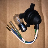 Head Lamp Socket + Bulb Stanley Honda Ex5 HP / Dream Original ( Soket Lampu Besar Depan + Mentol Sta