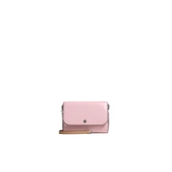 Tory Burch Emerson Mixed Material Chain Wallet In Pure Pink 170162