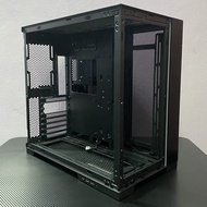 LIAN LI 011 DYNAMIC EVO BLACK ALUMINUM MID TOWER ATX TEMPERED GLASS CASE USED