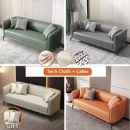 Leather Sofa Bed 1 2 3 Seater L Shape Waterproof Sofa Cover Nordic Single Chair Sitting And Lying Simple Push-Pull Modern Household