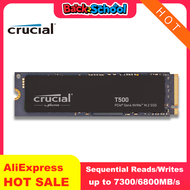 Crucial T500 1TB Gen4 NVMe M.2 Internal Gaming SSD Up to 7300MB/s Laptop & Desktop Compatible- CT100