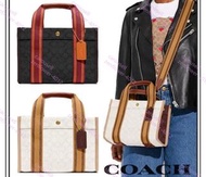 正品 Coach Spin Tote 27 Signature Jacquard 8635 Monogram Tote Bag 托特包