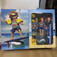 NECA Chucky Action Figure Child's Play Surfing Chucky Beach Style Collectible Model Doll Toy