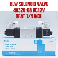 BLW Solenoid Valve 4V320-08 4V320 - 08 DC 12V Thread 1/4" 1/4 inch DC12V DC12 Direct Valve For Pneum