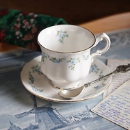 英國Royal Standard Sweet and Blue藍花細骨瓷茶杯/咖啡杯組