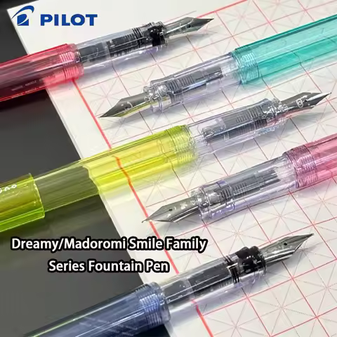 Original Japan Pilot Kakuno Fountain Pen Dreamy Cute Smiley Face Nib Ergonomic Grip Convertible Refi