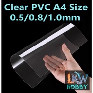 DIY Multipurpose Transparent PVC Sheet/Board 0.5mm/0.8mm/1.0mm A4 Size