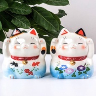 日本藥師窯招財貓可愛貓咪金魚陶瓷蚊香爐蚊遣器裝飾擺件禮物