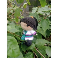 Amigurumi Doll + 3 Roses