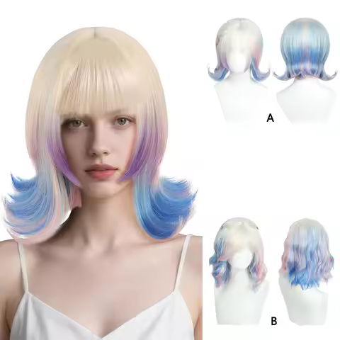Enid Sinclair Cosplay Synthetic Wavy Short Curly Hair Suitable for Women Halloween Themed Party Role