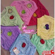 12 PCS GIRLS' UNDERWEAR, GIRLS' CD AGED 1 - 8 YEARS FRUIT MOTIF