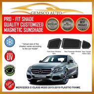 Mercedes C Class W205 2015 - 2021 (Plastic Frame) (6 / 7pcs) Car Sunshade /Rear Windscreen Sunshade 
