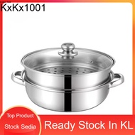 Pot Bowl Steamer 2IN1 Set 304 Stainless Steel Pot Bowl Steamer Cookware Periuk Alat Masak Steam Cook