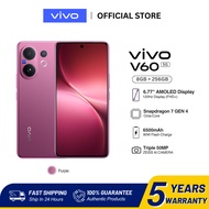 vivo V60 5G 8GB+256GB Snapdragon 7 Gen 4 | 50MP ZEISS 10x Telephoto Camera | 6500mAh Battery IP68 IP