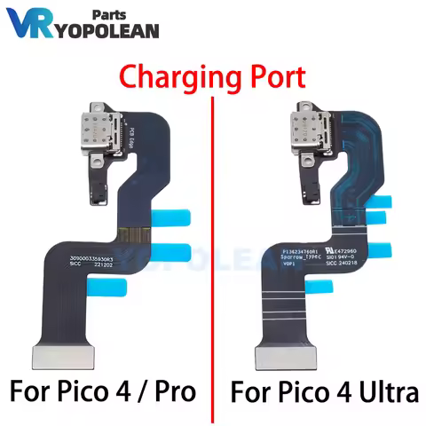 For Pico 4 / Pico 4 Pro / Pico 4 Ultra VR Headset Charging Port Flex Cable Power Type-C Audio Aux Ja