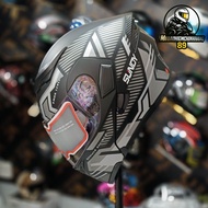 Mũ bảo hiểm full face 2 kính lật hàm Sundy Helmet - Trọng lượng 1.5 kg-Nhựa ABS chắc chắn Lớp xốp dầ