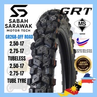 TAYAR MOTORCYCLE GR 268 TUBELESS DAN TUBE TYRE OFF ROAD GRIP 2.50-17 2.75.17 TAHUN 2025